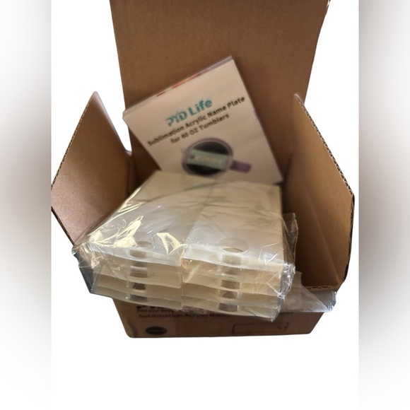 PYD Life Acrylic Name Plates For Tumblers 20 Pack Artist Create Art New In Box - Picture 2 of 4